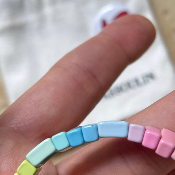 🌈 Roxanne Assoulin Pastel Rainbow Enamel Bracelet 🌈 - Picture 3 of 6